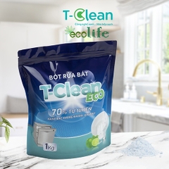 Bột rửa bát (túi 1kg) 70% tự nhiên, Nano Bạc kháng khuẩn, khử mùi,  sử dụng công nghệ nano, công nghệ enzyme sinh học -  Hiệu Quả Vượt Trội, AN TOÀN TUYỆT ĐỐI cho sức khoẻ người sử dụng.