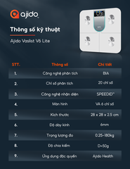 Cân Điện Từ Thông Minh Ajido VASLIST V6 LITE