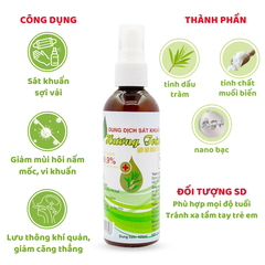 Dung dịch sát khuẩn khẩu trang Hương Tràm - (100ml)