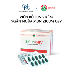 Viên Bổ Sung Kẽm Ngăn Ngừa Mụn Zicum GSV