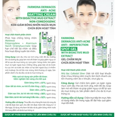[HÀNG NHẬP KHẨU] Kem Dưỡng Kiềm Dầu Giảm Mụn Dermacos Anti Acne Matting Cream (50ml)