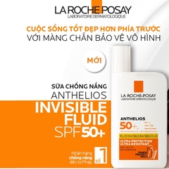 Kem Chống Nắng Cho Da Khô, Nhạy Cảm La Roche-Posay Anthelios Invisible Fluid SPF 50+