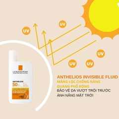 Kem Chống Nắng Cho Da Khô, Nhạy Cảm La Roche-Posay Anthelios Invisible Fluid SPF 50+