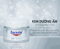[HÀNG NHẬP KHẨU] Kem Dưỡng Ẩm Eucerin Dành Cho Da Khô Và Da Nhạy Cảm Lipo Balance (50ml)