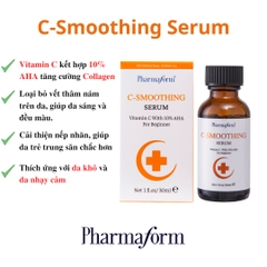 Pharmaform C-20ml Smoothing Serum - Tinh chất làm sáng và trẻ hóa da, chống lão hóa (hàng công ty)