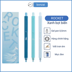 Bộ 3 bút Kaco Rocket món quà của biển mực đen ngòi 0,5mm (Hàng Chính Hãng)