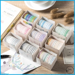 Washi Tape Set Rất đẹp Series 10 Cuộn 1 hộp 9 lựa chọn màu sắc