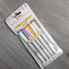 Set 5 bút 2 đầu  Zebra Mildliner (Nhật Bản)