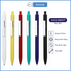 Bút gel KACO Midot ngòi 0,5mm - mực đen