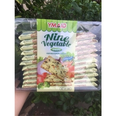 [2 GÓI] BÁNH HOA QUẢ XỐP NINE VEGETABLE BISCUITS YMAID 288gr