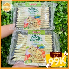 [2 GÓI] BÁNH HOA QUẢ XỐP NINE VEGETABLE BISCUITS YMAID 288gr