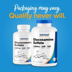 Viên Uống Nutricost Glucosamine Sulfate (240 Viên), Hỗ Trợ Sương Khớp và Sụn Chắc Khỏe