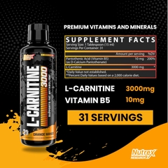 Nutrex Liquid Carnitine 3000 dạng lỏng (31 lần sử dụng)