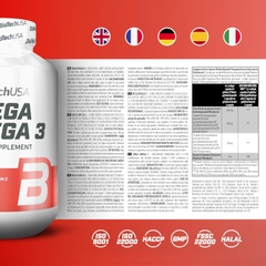 Biotech USA Mega Omega 3, 180 Softgels