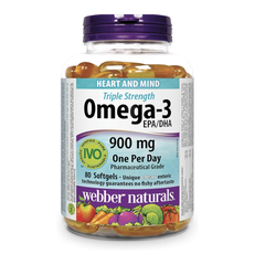 Webber Naturals Triple Strength Omega-3 900mg (80Viên/120Viên)