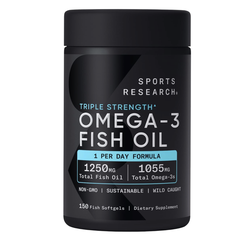 Sports Research Omega-3 Fish Oil | Triple Strength