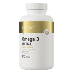 Ostrovit Omega3 Ultra - Dầu Cá Hàm Lượng Cao 340/220 mg EPA/DHA, Hộp 90 Viên