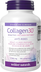 Webber Naturals Collagen30 Anti-Wrinkle Bioactive Collagen Peptides 2500mg, 180 Tablets