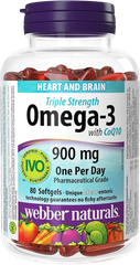 Webber Naturals Triple Strength Omega-3 with CoQ10 900mg