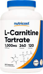 Nutricost L-Carnitine Tartrate Capsules, 500 mg