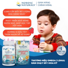 Nordic Naturals Children's DHA Vị Dâu (90/180Viên)