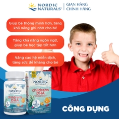 Nordic Naturals Children's DHA Vị Dâu (90/180Viên)