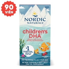 Nordic Naturals Children's DHA Vị Dâu (90/180Viên)