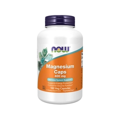 Now Magnesium Caps 400 mg, 180 Veg Capsules