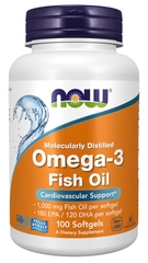 NOW Omega-3 1000mg Fish Oil, 180 EPA/ 120 DHA