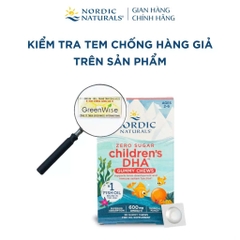 Viên Kẹo Dầu Cá Nordic Naturals Children's DHA Gummy Chew 30 Viên, Cho Bé Từ 3 Tuổi