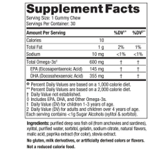 Viên Kẹo Dầu Cá Nordic Naturals Children's DHA Gummy Chew 30 Viên, Cho Bé Từ 3 Tuổi