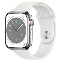 Apple Watch S8 LTE 45mm viền thép dây cao su - Chính hãng VN/A