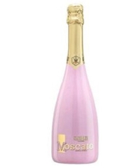 Moscato Bianco Sparkling Sweet White In White Flute, Pink Flute, Blue Flute