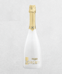 Moscato Bianco Sparkling Sweet White In White Flute, Pink Flute, Blue Flute