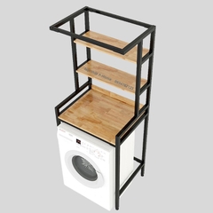 Kệ máy giặt 3 tầng khung sắt tĩnh điện gỗ cao su PH-G6