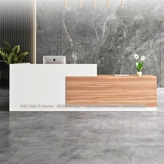 Quầy lễ tân hiện đại gỗ MDF PHL-06