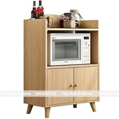 Tủ kệ lò vi sóng gỗ MDF 2 cánh mở PHT-03