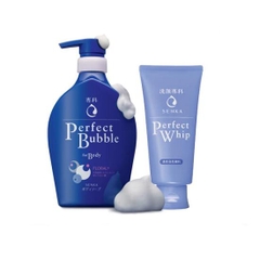 Senka - Bộ Đôi Sữa Tắm Senka Perfect Bubble 500ml Và Sữa Rửa Mặt SENKA Perfect Whip 120g