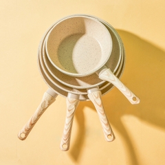 KAKUSEE_Chảo chống dính Ceramic Kakusee - size 24cm sâu lòng, màu be