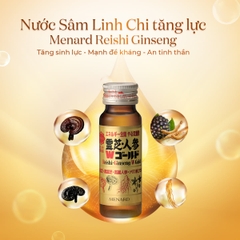 Menard - Nước Sâm Linh Chi Reishi Ginseng Phục Hồi Thể Lực Tăng Đề Kháng (10 Chai x 50ml)