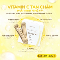 MENARD- Bột uống trắng da, chống nắng và trị nám Menard Fairlucent C (1600mg vitamin C tan chậm)