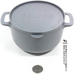 Hộp đựng thực phẩm Felice dáng tròn, có quai cầm (màu ghi)