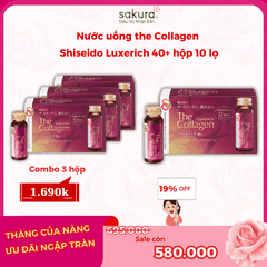 (New 2024) The Collagen Luxerich Shiseido Dạng Nước 10 Lọ x 50ml (Mẫu Cũ EXR)