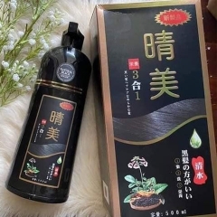 Komi - Dầu Gội Phủ Bạc Thảo Dược Nhật Bản Dạng Chai 500ml (Màu Đen Tự Nhiên)