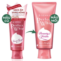 Senka - Sữa Rửa Mặt Senka Perfect Whip Berry Bright Làm Sạch Sâu & Dưỡng Sáng Hồng Da 100g