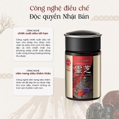 MENARD - Viên Uống Linh Chi Đen & Đỏ Tinh Khiết Cô Đặc Reishi 100 Viên, Thượng Phẩm Linh Chi