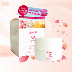Senka - Kem Dưỡng Trắng Da Chống Nắng Ban Ngày Senka Aqua Bright Glow UV Moist Whip SPF25+/PA++ 50g