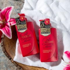 Tsubaki - Bộ Dầu Gội Xả Premium Moist Màu Đỏ (490ml x 2)