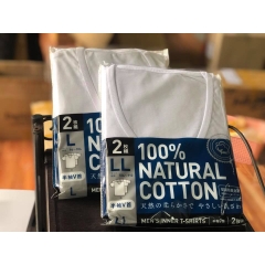 Set 2 áo lót nam 100% cotton kháng khuẩn - mẫu cổ tròn size L