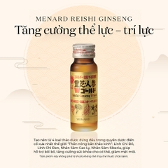 Menard - Nước Sâm Linh Chi Reishi Ginseng Phục Hồi Thể Lực Tăng Đề Kháng (10 Chai x 50ml)